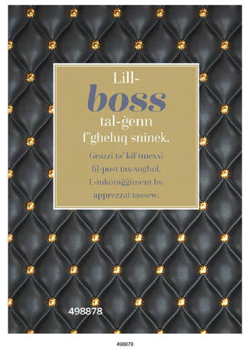 Picture of LILL-BOSS TAL-GENN FGHELUQ SNINEK KARTOLINA